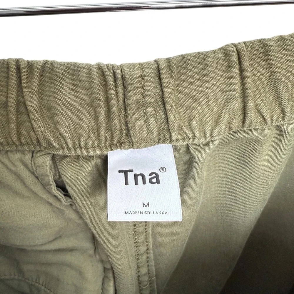 Aritzia | TNA | Olive Green Parachute Cargo Pants Drawstring Utility Size M - Picture 9 of 14